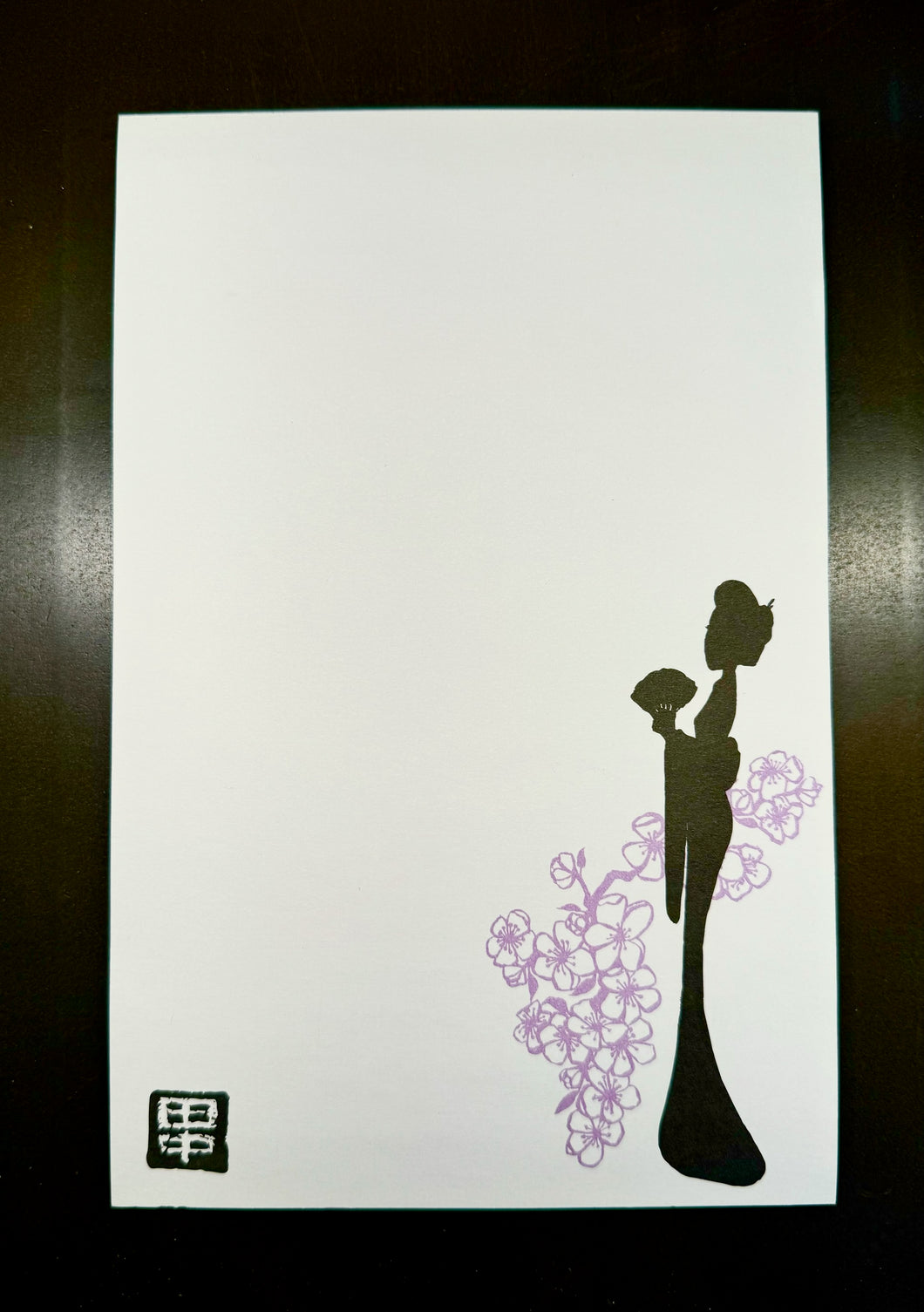 Lavender Geisha Large Notepad