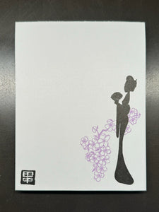 Lavender Geisha Small Notepad